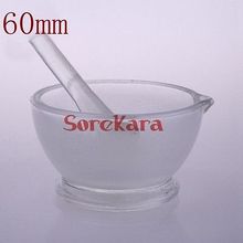 60mm Footed Glass Mortar and Pestle Mixing Grinding Bowl Set Lab Kit Tools Glass Mortar 2024 - buy cheap