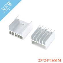 5pcs Heatsink 25x24x16mm Radiator Cooler Radiator Aluminum 25*24*16mm Heat Sink Metal Slotting For Cooling Chip 25mmx24mmx16mm 2024 - buy cheap