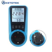AC Power Meter 230V 50Hz EU US FR Plug Socket Analyzer Digital Wattmeter Watt Energy Monitor Time Volt Amp Herz Watt Kwh Price 2024 - buy cheap