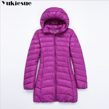 S~3XL 2018 New Autumn Winter Women Duck Downs Jacket Slim Parkas Ladies Coat female Long Hooded Plus Size Ultra Light Outerwear 2024 - buy cheap