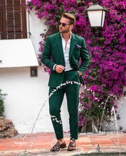 TPSAADE Green Wedding Mens Suits Slim Fit Bridegroom Tuxedos For Men Two Pieces Groomsmen Suit Cheap Formal Business Jackets 2024 - buy cheap