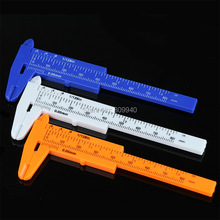 Mini regla de plástico deslizante de 3 pulgadas, calibrador Vernier de 80mm, herramientas de medida, 10 unids/lote 2024 - compra barato