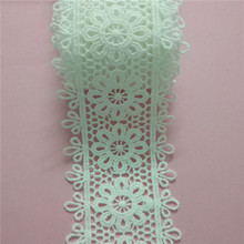 5.5CM Width Embroidered lace DIY 15Yards White Embroidery Lace Ribbon Fabric Sewing Garment Accessories Water soluble Hollow out 2024 - buy cheap