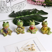 Funny Frog Figurines Living Room Home Collectible Cute Ceramics Decor Crafts Ornament Room Lovely Wedding Gift Table Decoration 2024 - buy cheap