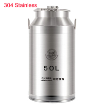 High Quality Shrink 50L Necking, 304/316 Stainless Steel Barrel, Beer Fermentation Tanks,  Fermenter, Brewed Wine 2024 - buy cheap