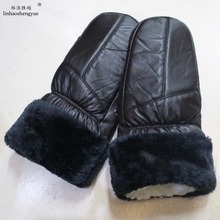 Linhaoshengyue-guante de piel sintética para hombre y mujer 2024 - compra barato