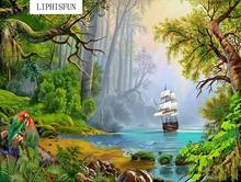 Full Square Diamond 5D DIY Diamond Painting "Forest Scenic" Embroidery Landscape Cross Stitch Rhinestone Painting Home Decor 2024 - buy cheap