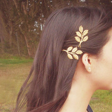 European and American Vintage Olive Branch Leaves Beautiful Bride Hairpin Clip girls hair accessories 2024 - buy cheap