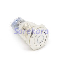 16mm Stainless LED Color BLUE Power Mark Momentary 1NO 1NC Pushbutton Switch Pin IP67 UL 3V/6V/12V/24V/110V/220V 2024 - buy cheap