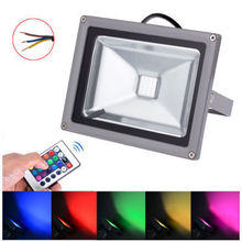 Reflector LED blanco frío/cálido para iluminación de exteriores, 10 unids/lote, Control remoto impermeable, 10W, 20W, 30W, 50W, RGB, 85-265V 2024 - compra barato