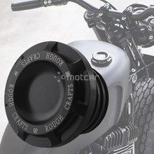 Tapa de aluminio negra personalizada para motocicleta, tapa de aceite y combustible para Harley Sportster Dyna Touring Softail 1996-2016 2024 - compra barato