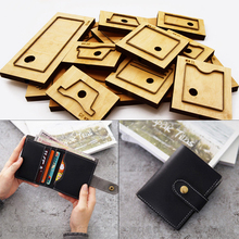 DIY leather craft card holder snap button folded wallet die cutting knife mould hand machine punch tool template 2024 - buy cheap