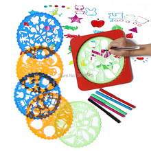 Творческие шаблоны для рисования «сделай сам» с фиксированной линейкой, эскизер, трафареты для рисования, обучающая развивающая игрушка 2024 - купить недорого