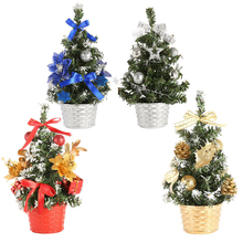 Height 20cm Mini Christmas Flower Tree Gift Fake Bonsai Xmas Tree Christmas Party Living Room Office Desktop Ornaments 2024 - buy cheap