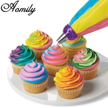 Aomily-boquillas de tubería 3 en 1, 3 colores, Transverter, crema, cocina, herramientas de decoración para hornear 2024 - compra barato