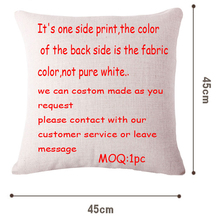 Customized Cushion Cover Printed Linen Family Affection Sofa Car Seat Home Decorative Throw Pillow Case Housse De Coussin 2024 - buy cheap