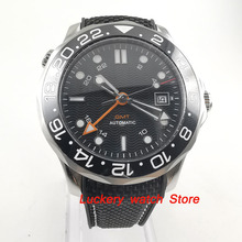 41mm no logo black dial Luminous saphire glass;black Ceramic Bezel  GMT Automatic movement men's watch-BA98 2024 - buy cheap