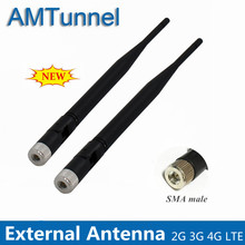 Antena 4g sma 6dbi, antena 3g lte com 2 antenas de 2.4ghz, wi-fi, 700-2700mhz para modem zte, roteador, modem usb 2024 - compre barato