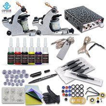 OPHIR Beginner Complete Tattoo Kit 2x Tattoo Machine Guns Power Supply with Needles 12 Color Tattoo Inks Body Tattoo Art_TA079 2024 - buy cheap