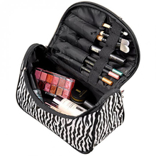 Hot Wholesale Portable Waterproof Women Makeup Bag Zebra Organizer Cosmetic Bag Travel Pouch 100PCS/lot 2024 - buy cheap