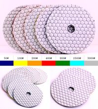 3000 #5 "(125 мм) алмазные сухие гранитные полировальные прокладки, с высоким качеством и конкурентоспособной ценой 2024 - купить недорого