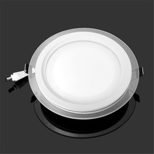 18 Watt LED Panel Downlight Round Glass Panel Lights Ceiling Recessed Lighting Lamp AC85-265 With adapter 2024 - buy cheap