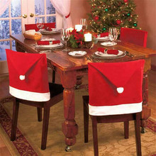 4Pcs/Set Chair Covers Non-woven Santa Claus Hats Large Chair Sets Restaurant Table Decorations Christmas Decorations A8B51 2024 - buy cheap