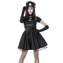 Черный костюм офицера полиции, сексуальный крутой Косплей мисс ножницы, взрослые женщины, костюмы на Хэллоуин 2024 - купить недорого