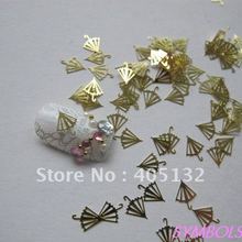 Approx. 1000pcs/bag Metal Gold Umbrella Design Non-adhesive Metal Slices Nail Art Decoration MS-154 2024 - buy cheap