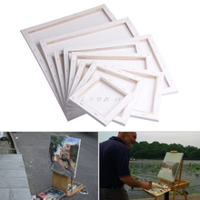 Lienzo de artista cuadrado blanco, marco de tablero de madera para pintura acrílica al óleo imprimada 2024 - compra barato
