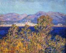 Oil Painting Reproduction on linen canvas,antibes seen from the cape mistral wind by monet,handmade,free ship,museum quality 2024 - buy cheap