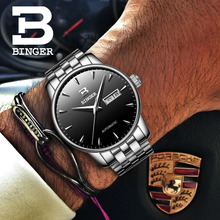 relogio masculino BINGER Mens Watches Top Brand Luxury Fashion Business Automatic Watch Sport Full Steel Mechanical Wristwatch 2024 - buy cheap