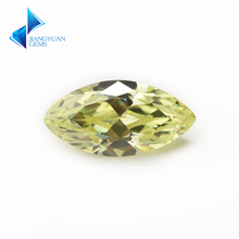 1.5x3-6x12mm Marquise Shape 5A Olive Yellow Color CZ Stone Synthetic Gems Cubic Zirconia Beads For Jewelry 2024 - buy cheap