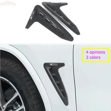 Adesivo decorativo de fibra de carbono/prata abs para bmw x3, g01, 2018, 19, acessórios para guarnição do para-choque dianteiro 2024 - compre barato