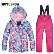 MUTUSNOW-traje de esquí impermeable para niña, a prueba de viento, para esquí, Snowboard, cálido, térmico, chico con capucha, conjunto de ropa para niños pequeños, 2020 2024 - compra barato