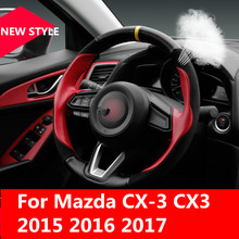 For Mazda CX-3 CX3 2015-2017 DIY Steering Wheel Covers soft Leather braid on the steering-wheel of Car  Interior accessories 2024 - buy cheap
