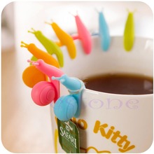 5pcs Cute Snail Shape Silicone Tea Bag Holder Cup Mug Candy Colors Gift Set New for kitchen accessories 2024 - buy cheap