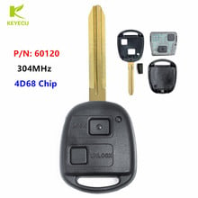 KEYECU Replacement New 2 Button Remote Car Key Fob 304MHz With 4D68 Chip for Toyota Prado 120: 9/2002 - 8/2004 P/N: 60120 2024 - buy cheap