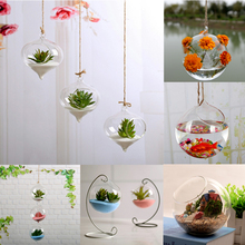 Home Garden Clear Glass Flower Hanging Vase Planter Terrarium Container New Hanging Vase 2024 - buy cheap