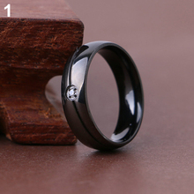 New Arrival Women's Men's Titanium Steel Rhinestone Plain Wedding Engagement Ring Size 6-11  6KNY 7G3C 9S9R 2024 - buy cheap