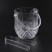 Balde de gelo de cristal acrílico transparente, balde especial para vinho champanhe com pegador 2024 - compre barato