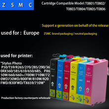 6PK compatible EPSON T0801 ink cartridge T0807 for P50/PX820FWD/PX830FWD PX720WD printer 2023 - buy cheap