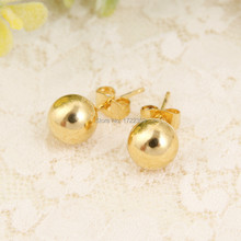 Bangrui-pendientes de bola de Color dorado para mujer, de diseño clásico, 4mm, 6mm, 8mm, 10mm, 12mm, joyería 2024 - compra barato