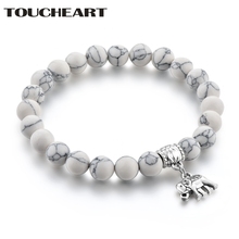 TOUCHEART White Personalized Elephant Bracelet & Bangles Charms Men Silver Luxury Brand Jewelry Making Bracelets Femme SBR180119 2024 - buy cheap