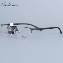 Armação de óculos de miopia bellcaca, óculos para homens, computador, prescrição óptica, lentes transparentes, armação para óculos masculinos 030 2024 - compre barato