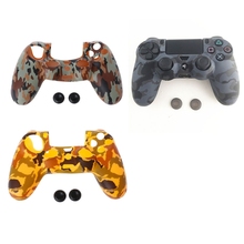 Cubierta de silicona blanda de camuflaje, tapas de Joystick para mando de Playstation 4, PS4 2024 - compra barato