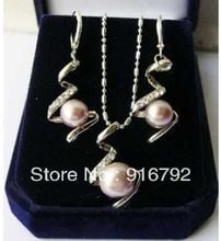 Envío Gratis ****** conjunto de pendientes de collar de perlas rosadas 2024 - compra barato