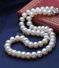 Real Pearl Necklace 100% Freshwater Natural Pearls Beads Necklace Jewelry S925 Sterling Silvers Flower Clasp Choker Women Gifts 2024 - buy cheap