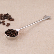 Креативная мерная ложечка для кофе кофейные бобы порошок из нержавеющей стали Мерная длинная ручка ложка 2024 - купить недорого