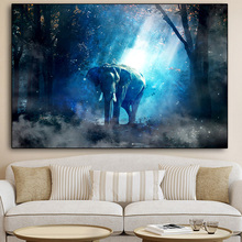 Abstract Elephant Animal Landscape Forest Canvas Art Painting Posters and Prints Scandinavian Art Wall Picture for Living Room 2024 - buy cheap